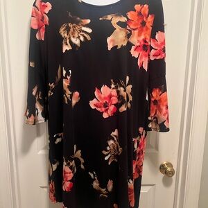 Elegant Floral Long Sleeve Dress
